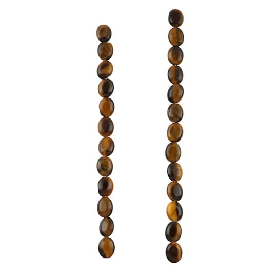 Yellow Tigereye Oval Beads, 10mm by Bead Landing™